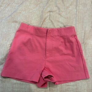 Zara High Waist Pink Women's Shorts